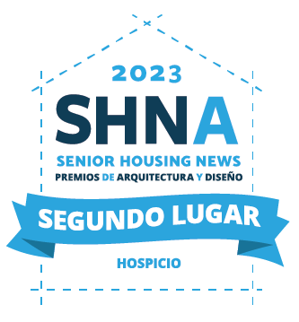 Insignia del segundo lugar en los premios Senior House News Architecture and Design Awards
